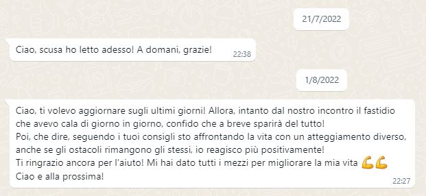 testimonianza a 10 giorni